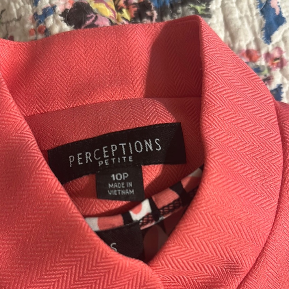 Perceptions Pink Blazer Elegant Structured Pantsu… - image 2